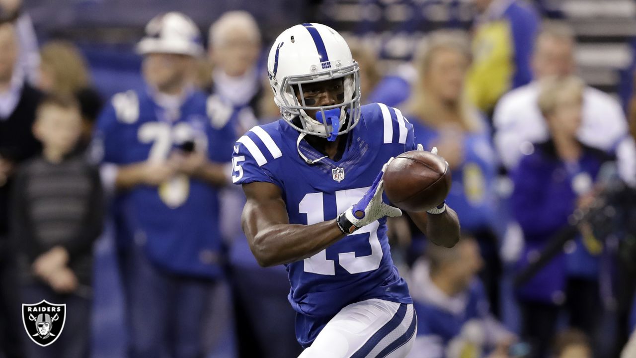 Indianapolis Colts wide receiver Phillip Dorsett (15) in action during an  NFL football game between the