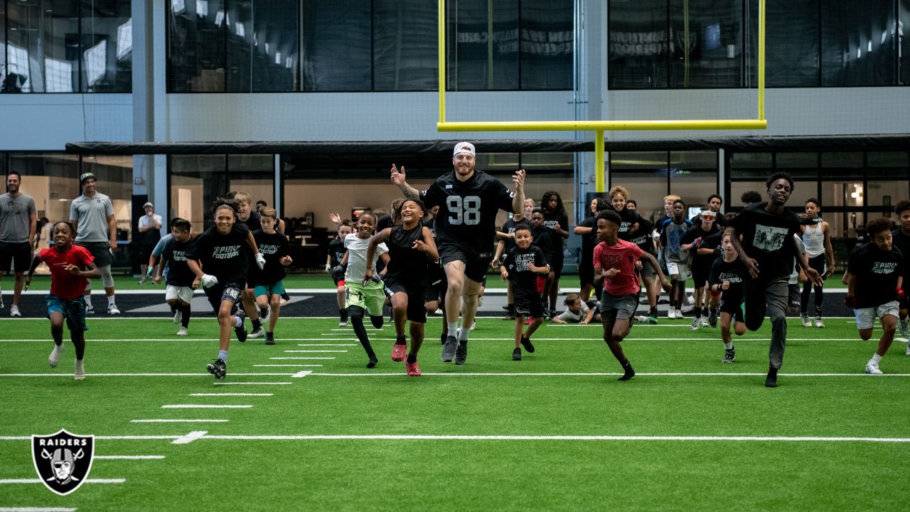 Photos: Raiders host youth for skills camp at HQ