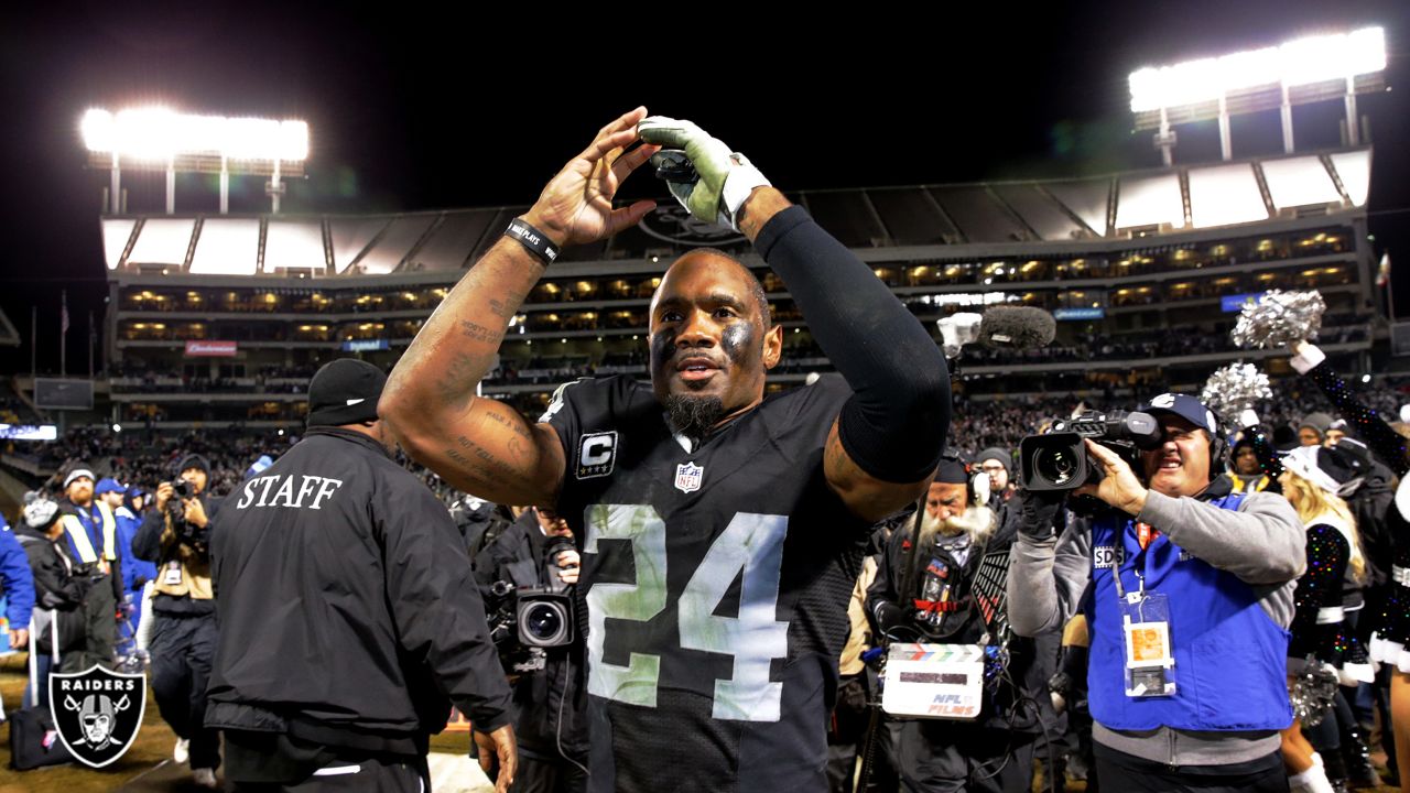 October 25, 2015 Oakland Raiders free safety Charles Woodson #24 in action  during the NFL Football game between the Oakland Raiders and the San Diego  Chargers at the Qualcomm Stadium in San