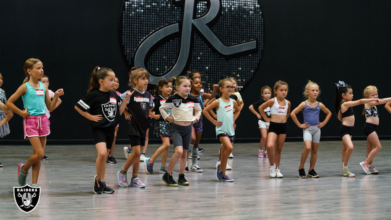 Kids learn the moves at Las Vegas Raiderette camp