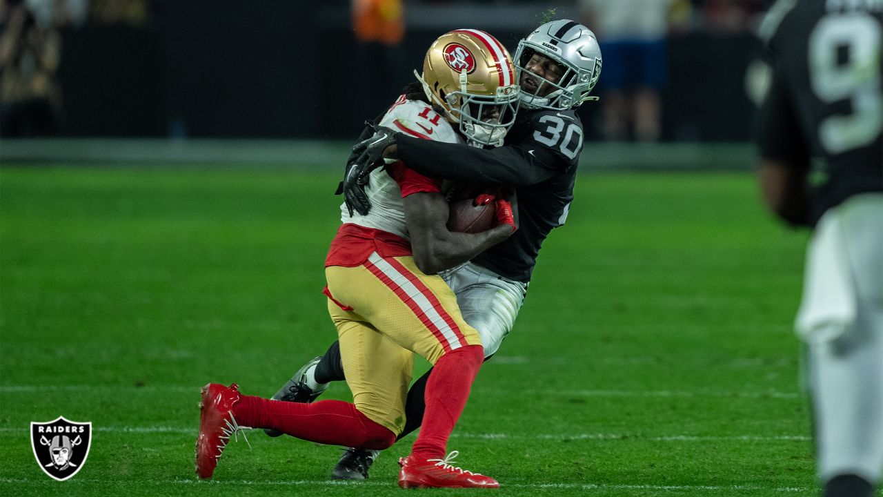 Las Vegas Raiders safety Duron Harmon (30) runs during an NFL football game  against the Los Angeles Rams, Thursday, Dec. 8, 2022, in Inglewood, Calif.  (AP Photo/Kyusung Gong Stock Photo - Alamy