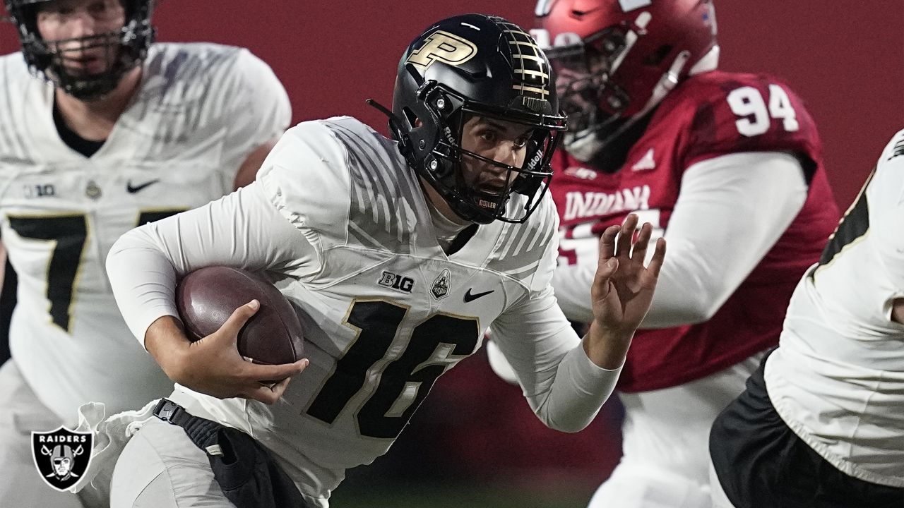 Raiders traded picks No. 144 and No. 214 to the Patriots in exchange for  pick No. 135 so Las Vegas selected Purdue QB Aidan…