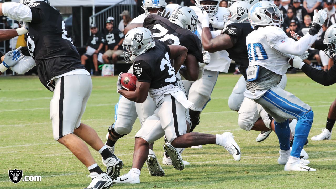 Oakland Raiders free safety Erik Harris during NFL football training camp  Thursday, Aug. 8, 2019, in Napa, Calif. Both the Oakland Raiders and the  Los Angeles Rams held a joint practice before