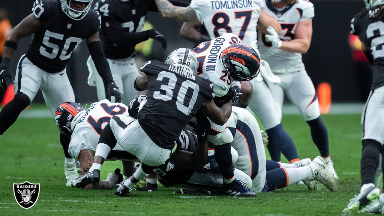 Las Vegas Raiders safety Duron Harmon (30) runs during an NFL football game  against the Los Angeles Rams, Thursday, Dec. 8, 2022, in Inglewood, Calif.  (AP Photo/Kyusung Gong Stock Photo - Alamy