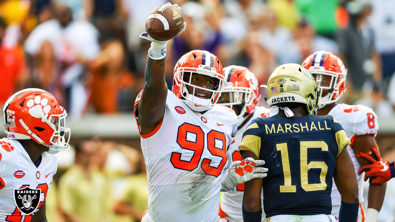 DE Clelin Ferrell celebrates being picked No. 4 at his home