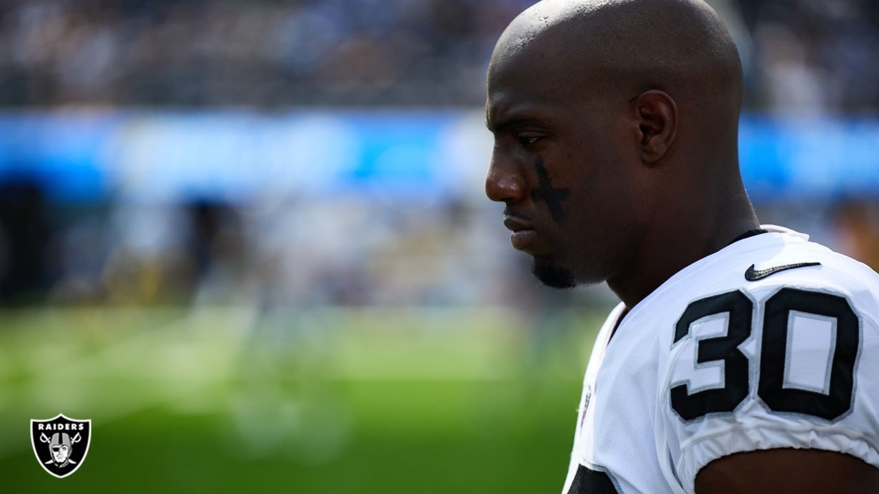 Las Vegas Raiders safety Duron Harmon (30) runs during an NFL football game  against the Los Angeles Rams, Thursday, Dec. 8, 2022, in Inglewood, Calif.  (AP Photo/Kyusung Gong Stock Photo - Alamy