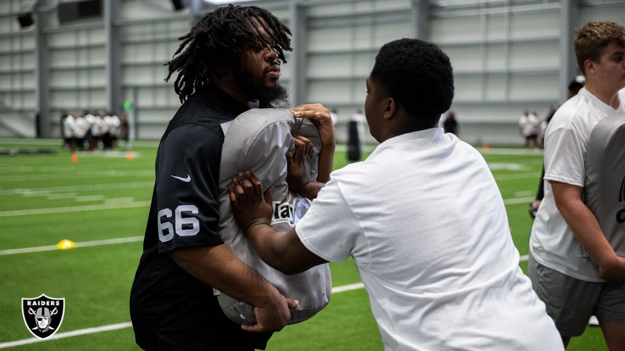 Photos: Raiders host offensive and defensive line athletes for