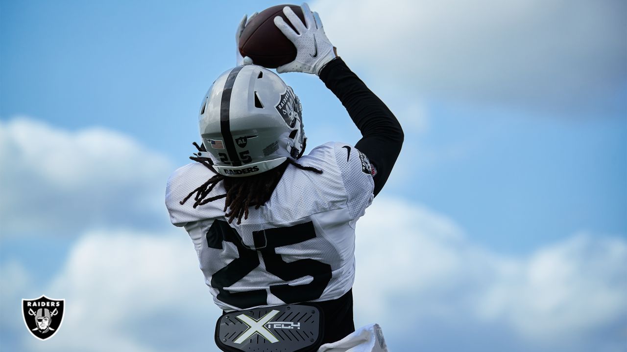 Raiders free safety Trevon Moehrig (25) gets in position during