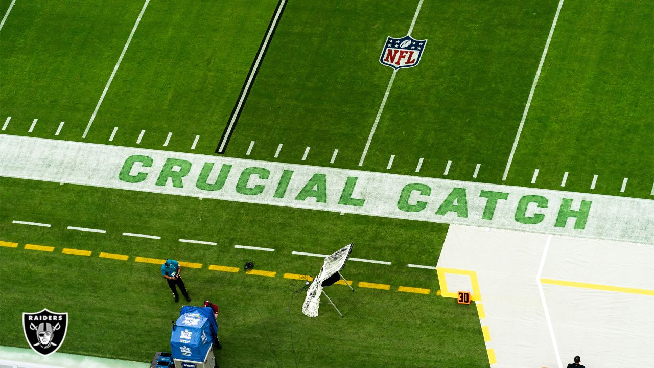 NFL Crucial Catch signage on display before an NFL football game