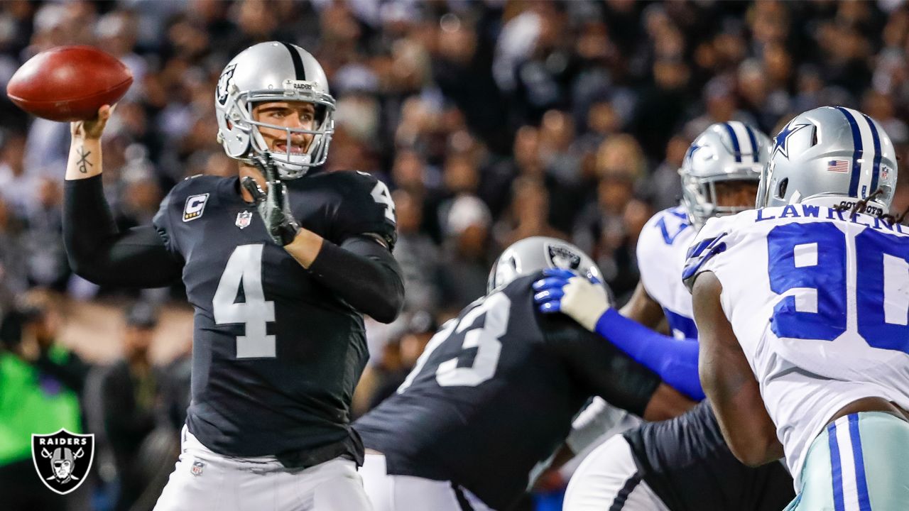 August 26th, 2017:.Oakland Raiders tight end Ryan O'Malley (85) catches a  pass during an NFL football game between the Oakland Raiders and Dallas  Cowboys at AT&T Stadium in Arlington, Texas. .Manny Flores/CSM