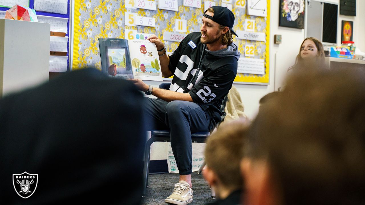 AJ Cole honored pregame for nomination as Raiders' Walter Payton