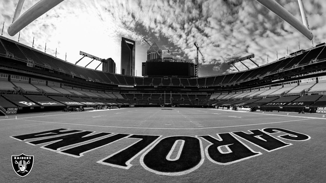 Bank of America Stadium before the start of the Las Vegas Raiders