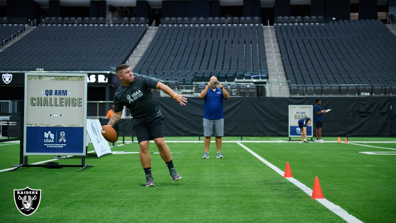 Raiders Host Local Military for USAA's Salute to Service NFL Boot Camp