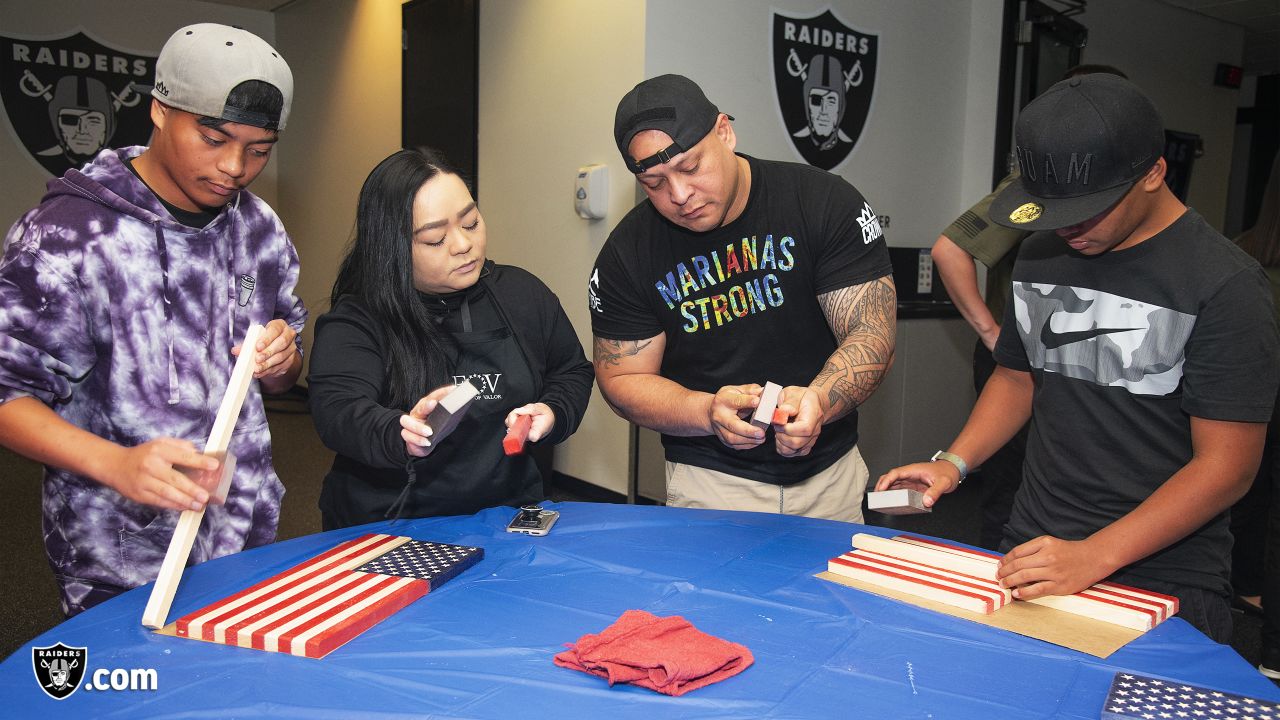 Las Vegas/oakland Raiders Wood American Flag 