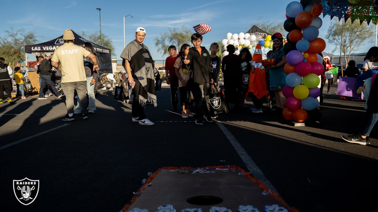 Raiders hold Tent or Treat event for local youth