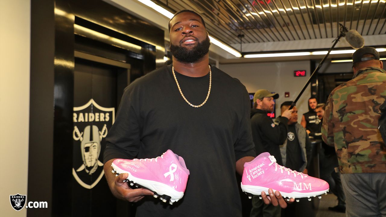 Photos: Raiders unbox custom cleats for NFL My Cause My Cleats