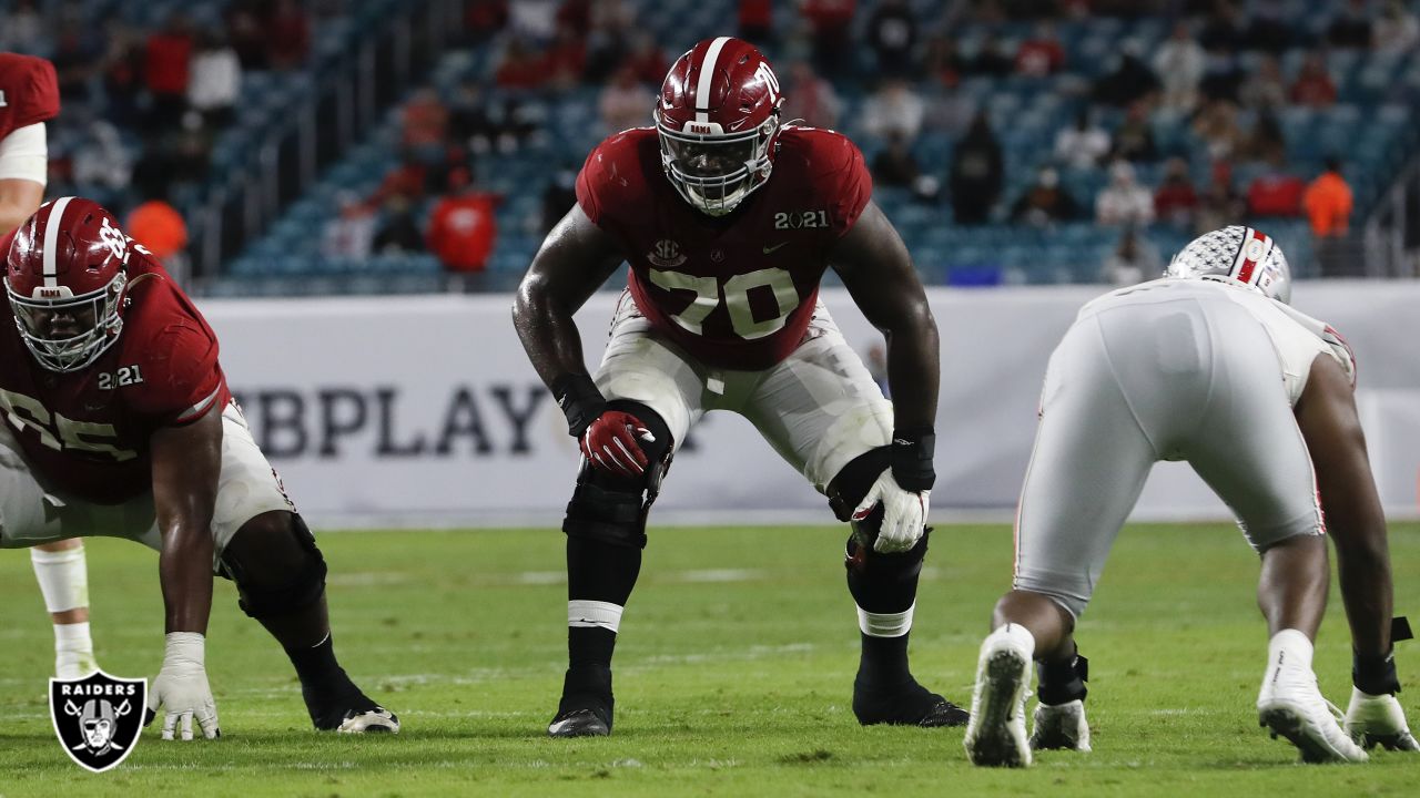 Las Vegas Raiders draft Alex Leatherwood: Alabama lineman fills