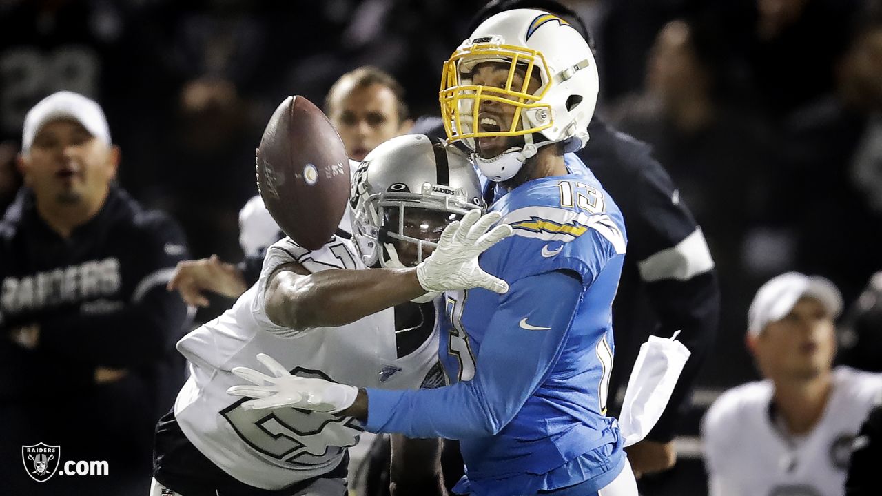 Las Vegas Raiders cornerback Trayvon Mullen #27 is seen on the sidelines  during the second half …