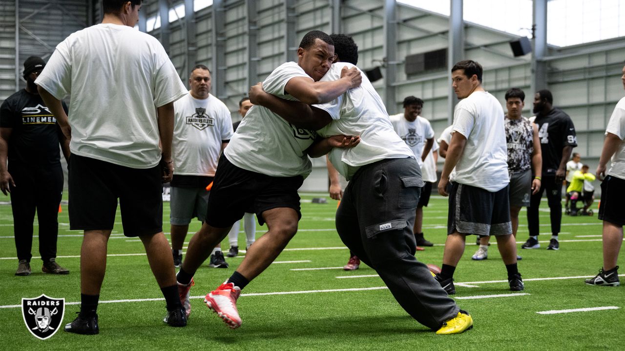 Photos: Raiders host offensive and defensive line athletes for