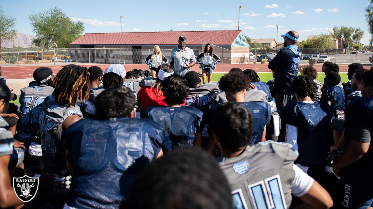 Watch: Raiders host uniform reveal for Canyon Springs High School