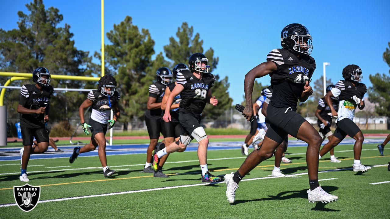 Photos: Raiders hype up local high school football teams for