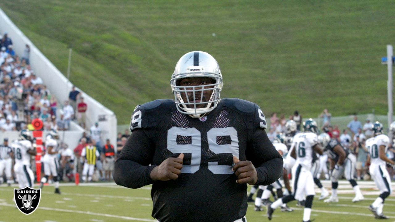 Warren Sapp when he was an Oakland Raider.