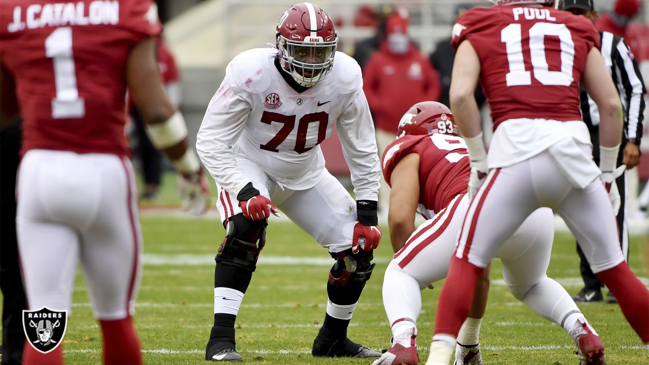 2021 NFL Draft: Alabama Crimson Tide's Alex Leatherwood Selected 17th  Overall by the Las Vegas Raiders - Roll 'Bama Roll