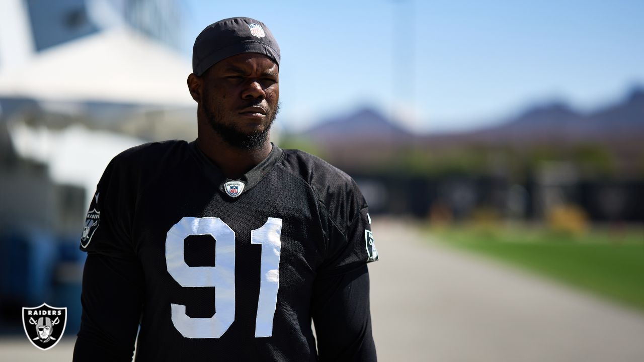 Las Vegas Raiders defensive tackle Bilal Nichols (91) during the