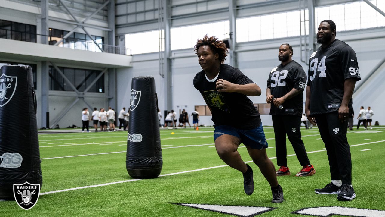 Photos: Raiders host offensive and defensive line athletes for