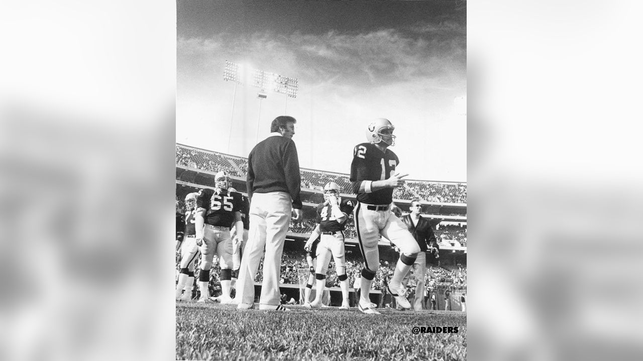 Oakland Raiders #12 Quarterback Kenny Stabler and Head Coach John Madden  Beach Towel