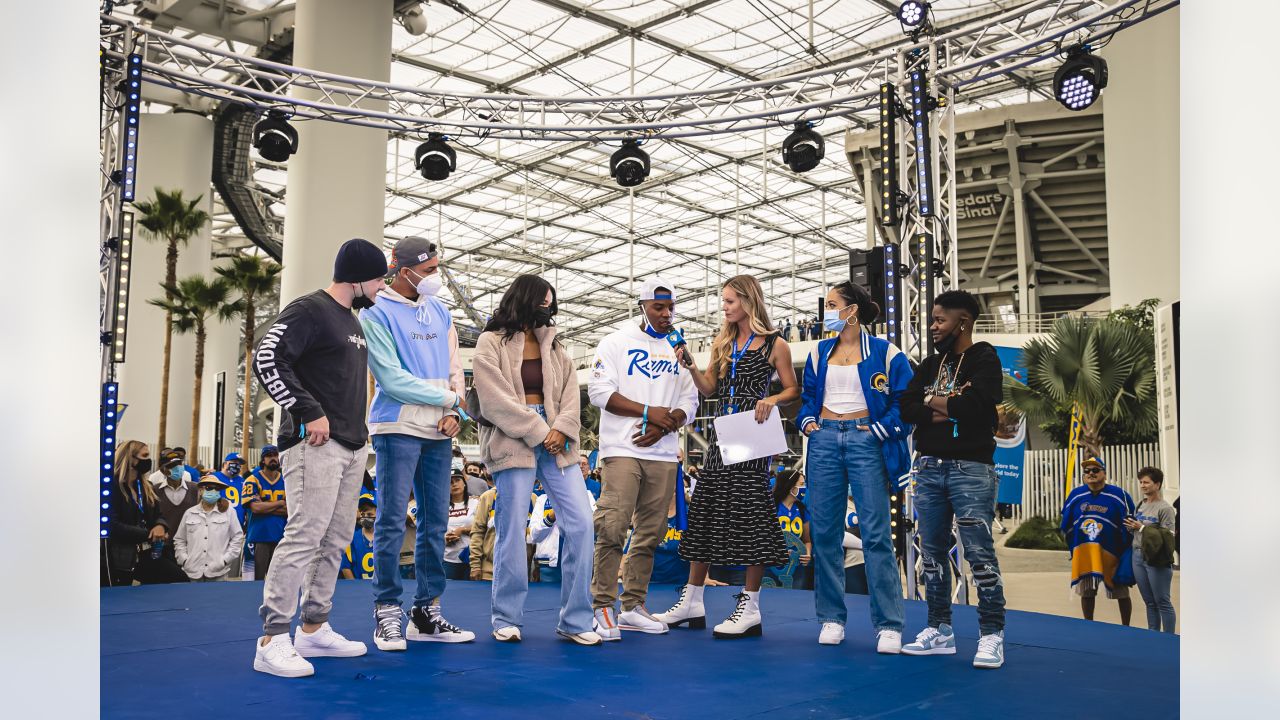 American rapper YG attends an NFL game between the Los Angeles Rams and the  Detroit Lions, Sunday, Oct. 24, 2021, in Los Angeles. The Rams defeated the  Lions 28-19. (Dylan Stewart/Image of