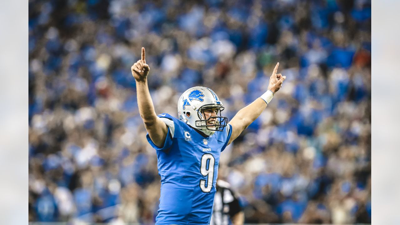 Georgia quarterback Matthew Stafford holds up his Detroit Lions jersey  after he is selected by the Lions as the number 1 overall pick at the 2009  NFL Draft at Radio City Music