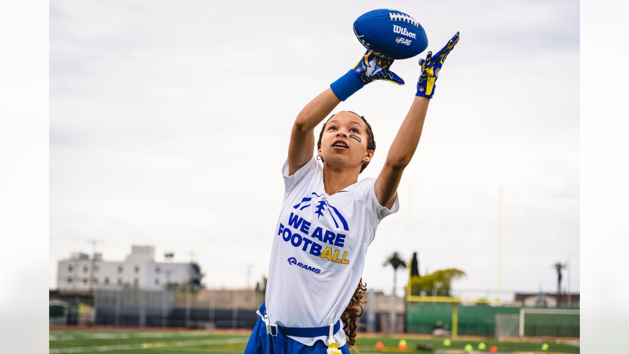 Rams celebrate Women's History Month with nine girls' flag football clinics  for local youth