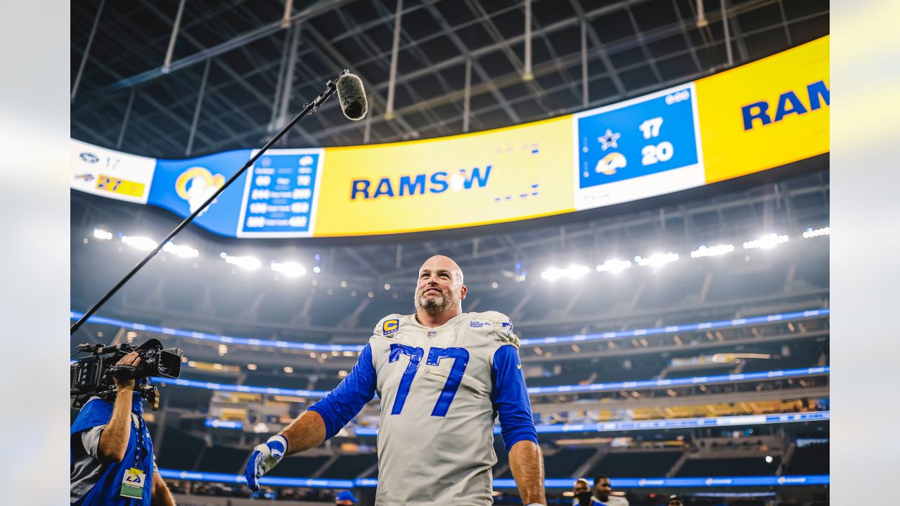 Bid Now on Super Bowl LVI Champion LA Rams Framed Jersey signed by Andrew  Whitworth — George Lopez Foundation