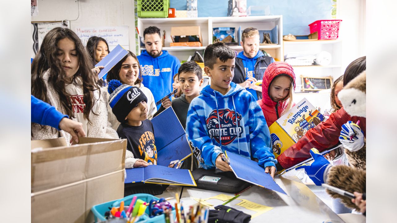 Los Angeles Rams Community  Rams kick off literacy program and host 'Ride  with Rampage' reading for Felton Elementary School students