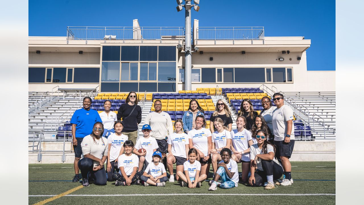 Rams celebrate Women's History Month with nine girls' flag football clinics  for local youth