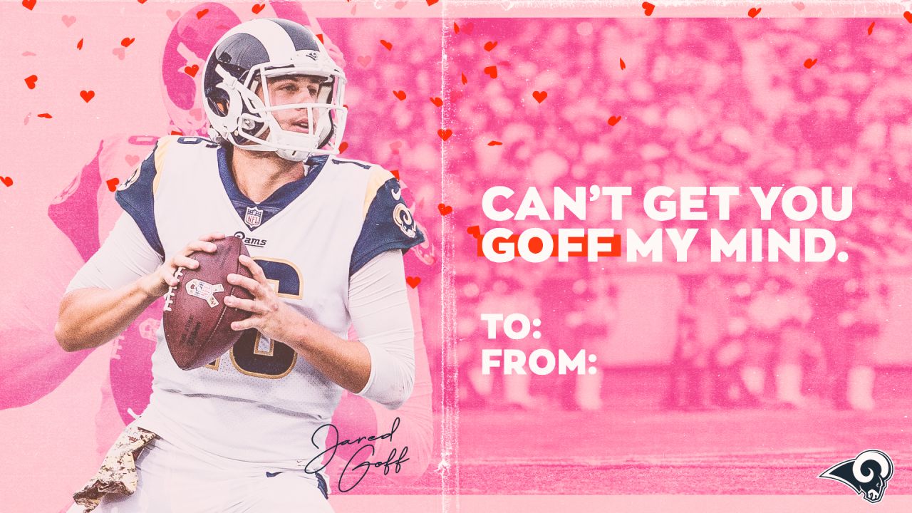 Los Angeles Rams Valentine's Day cards - Turf Show Times