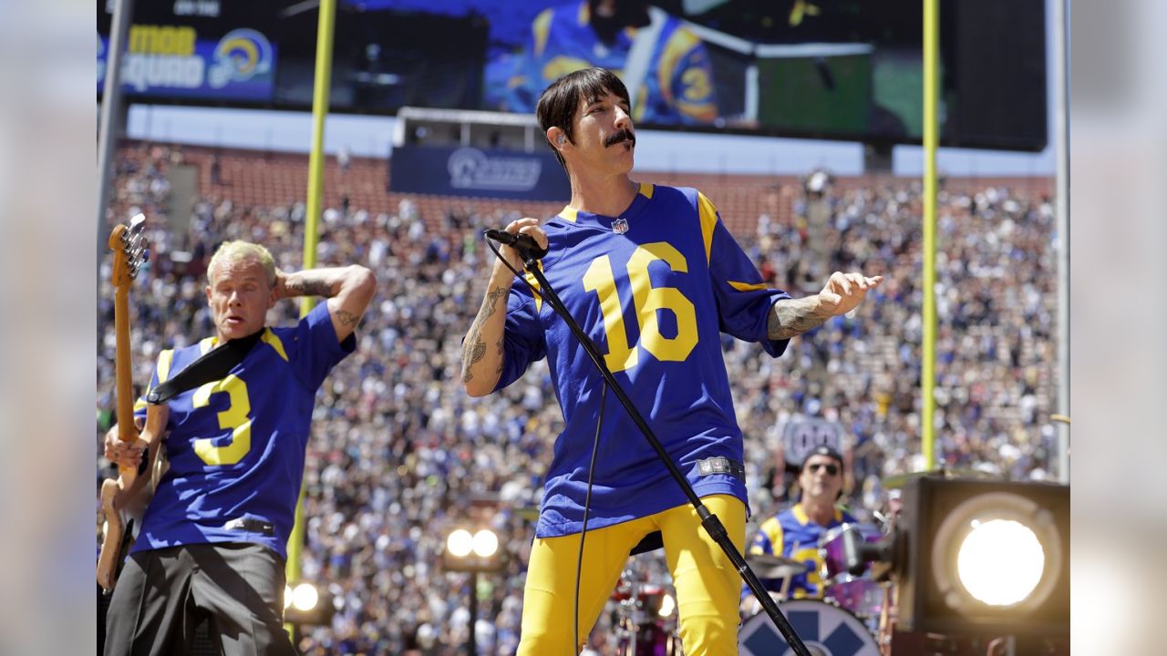 Red Hot Chili Peppers Suit Up for L.A. Rams Pre-Game Concert