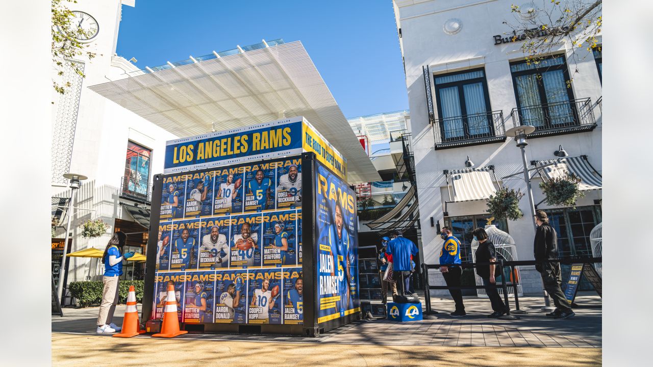 Los Angeles Rams set up a fan team store at 'The Grove' in Fairfax