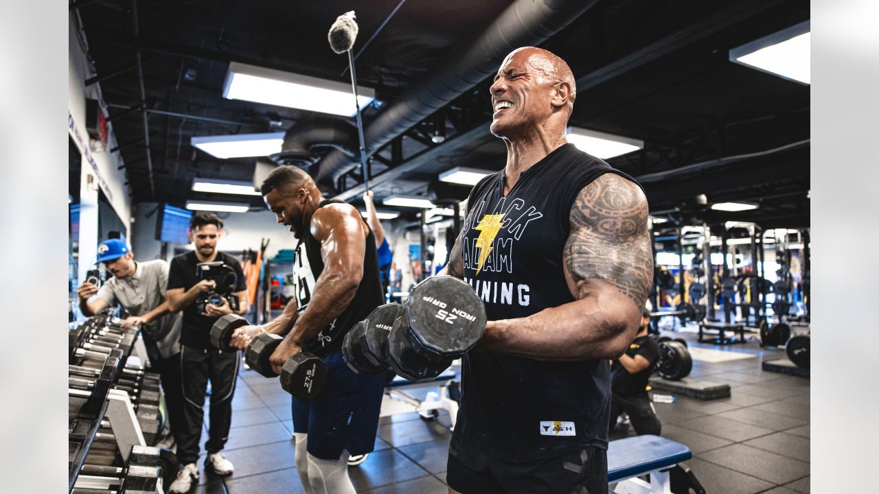 Hardest workers in the room - The Rock teases insane workout video with  Rams' Aaron Donald