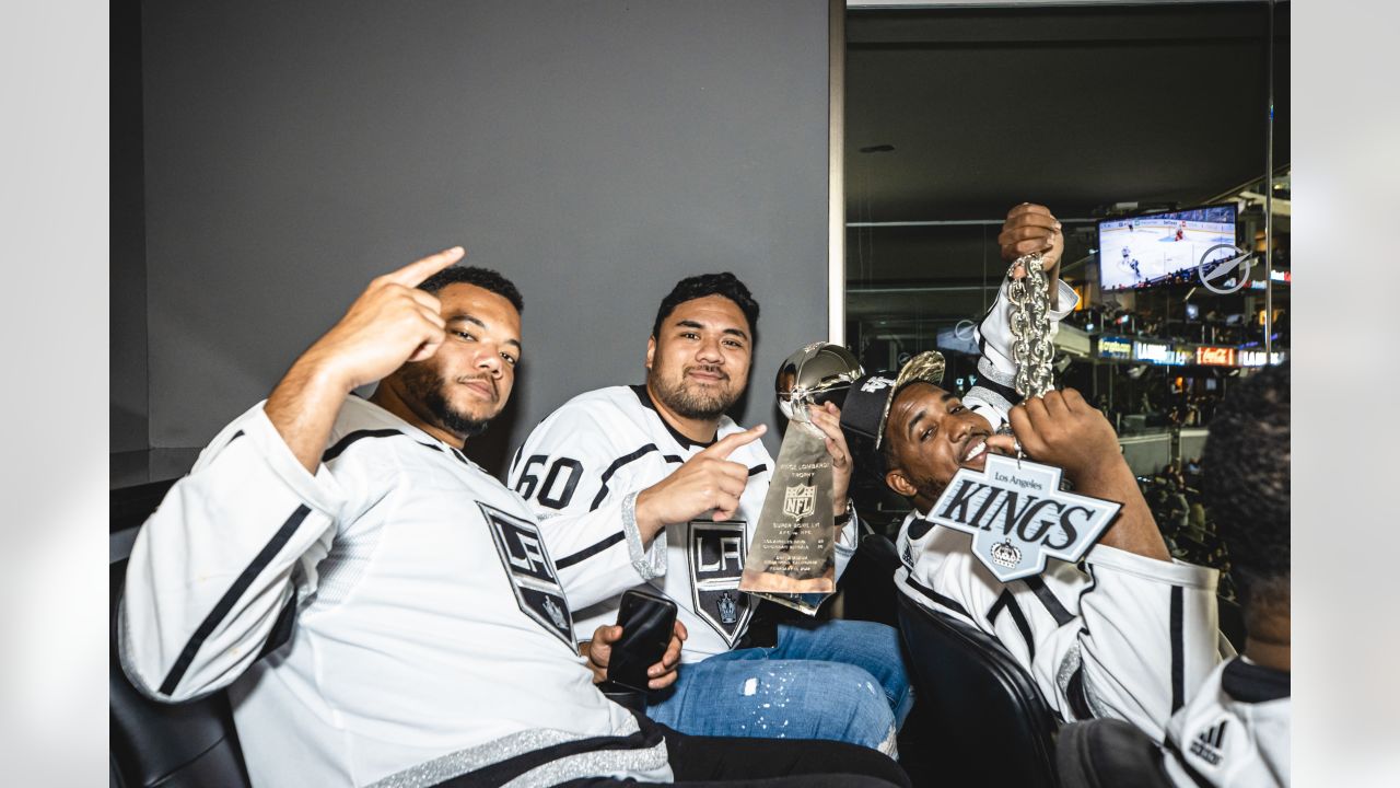 PHOTOS: Rams players visit Los Angeles Kings at Crypto.com Arena for LA Rams  night