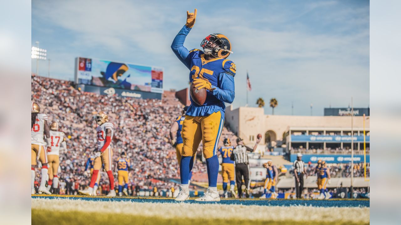 Los Angeles Rams running back C.J. Anderson (35) celebrates a