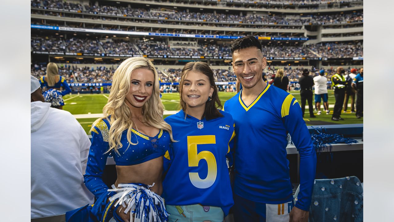 American rapper YG attends an NFL game between the Los Angeles Rams and the  Detroit Lions, Sunday, Oct. 24, 2021, in Los Angeles. The Rams defeated the  Lions 28-19. (Dylan Stewart/Image of