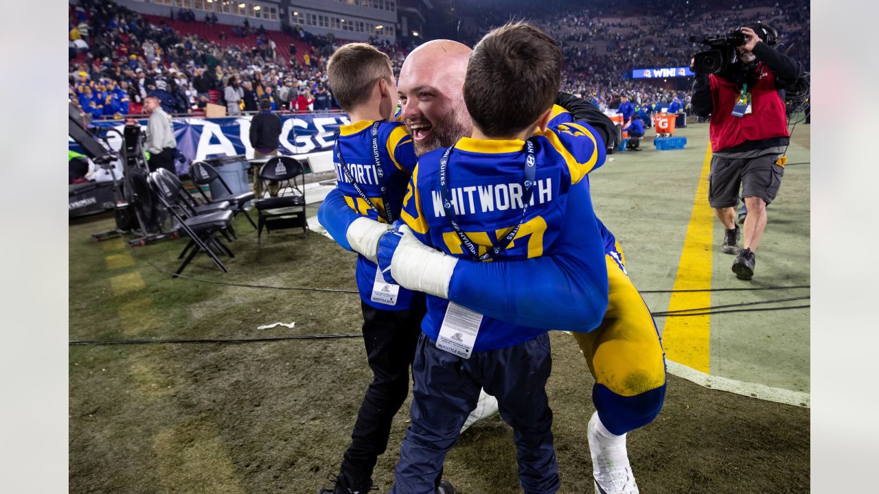 Los Angeles Rams Andrew Whitworth Royal 100th Season L.a. Coliseum