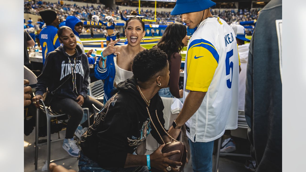 PHOTOS: YG, Lia McHugh, the cast of 'All American' & more visit SoFi Stadium  for Rams vs. Lions