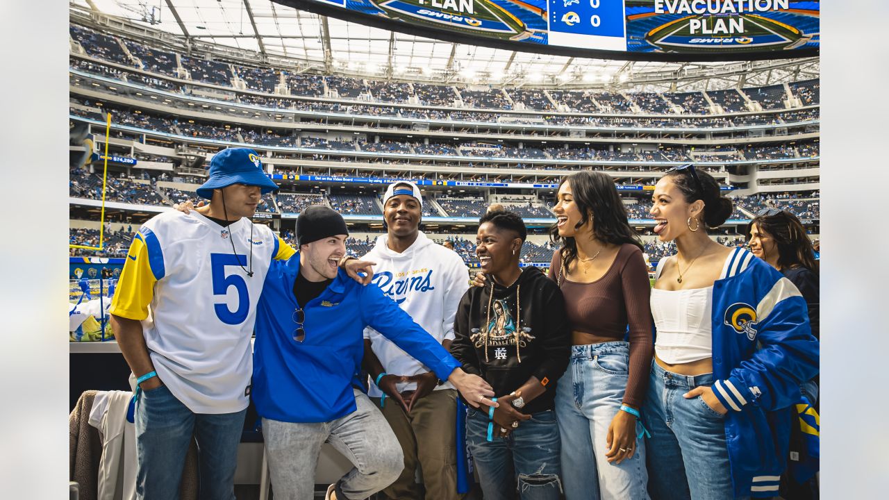 American rapper YG attends an NFL game between the Los Angeles Rams and the  Detroit Lions, Sunday, Oct. 24, 2021, in Los Angeles. The Rams defeated the  Lions 28-19. (Dylan Stewart/Image of