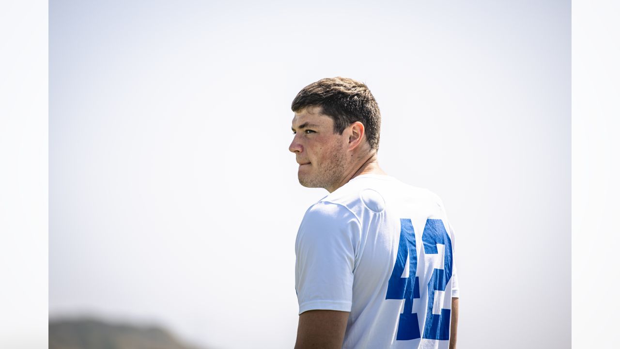 Los Angeles Rams punter Ethan Evans (42) in the second half of an NFL  preseason football game Saturday, Aug. 26, 2023, in Denver. (AP Photo/David  Zalubowski Stock Photo - Alamy