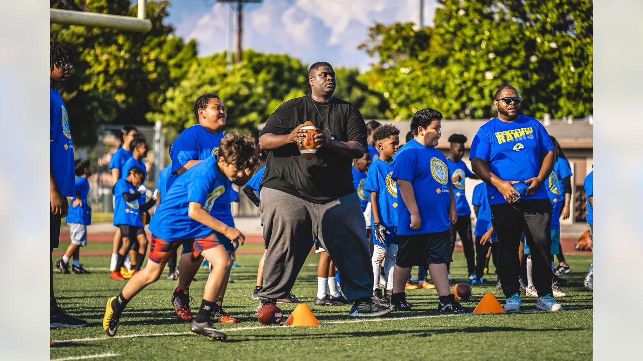 COMMUNITY PHOTOS: Rams empower South LA youth with Juneteenth football  skills clinic at Jackie Robinson Stadium