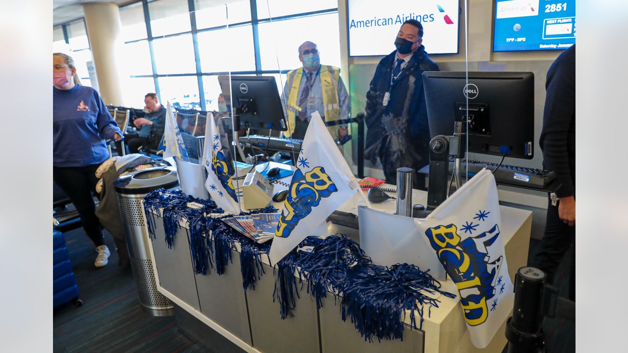 PHOTOS: Rams take over commercial flight heading to Tampa Bay for  Divisional Round game vs. Buccaneers