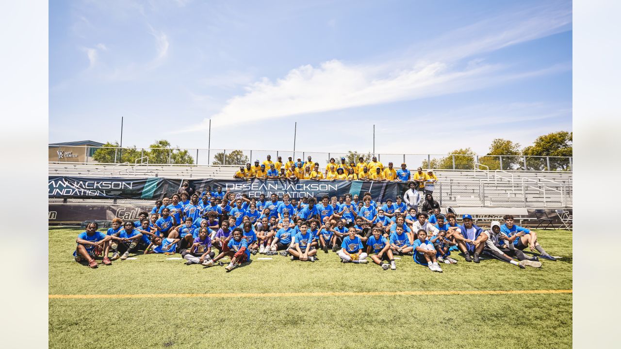 PHOTOS: Rams WR DeSean Jackson hosts youth football camp